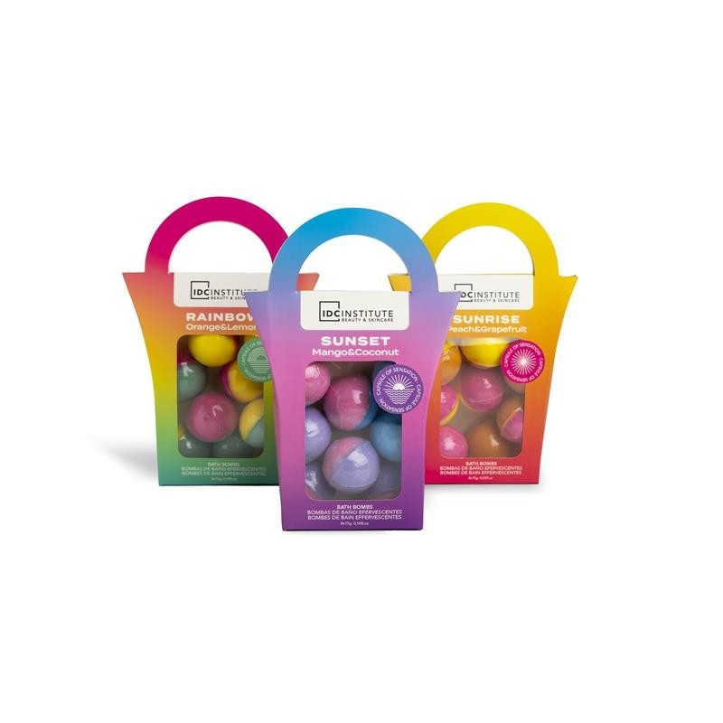 Set bile pentru baie IDC Institute Cocktail Bath Bombs Bag 8*15g